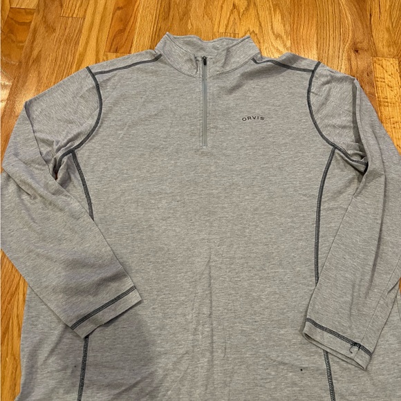 Orvis XL 1/4 Zip Light Grey Pullover - Picture 1 of 2